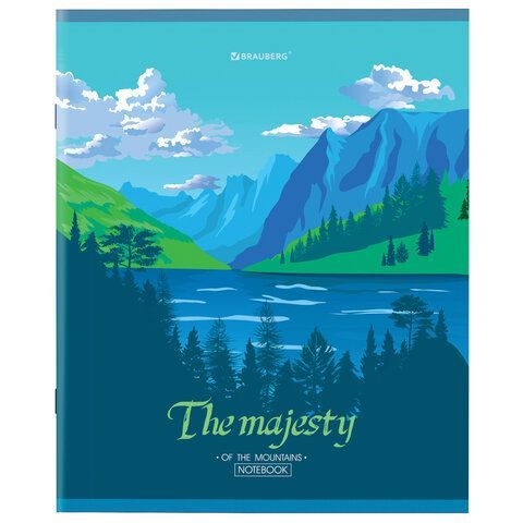 Тетрадь 48л А5  клетка обложка картон Majesty BRAUBERG 1/10/100