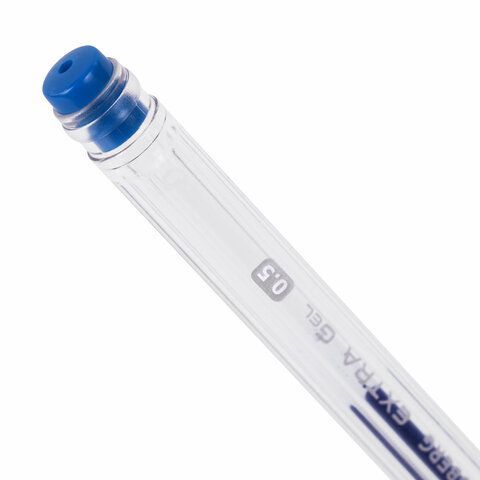 Ручка гелевая синяя 0,5мм линия 0,35мм BRAUBERG EXTRA 1/12