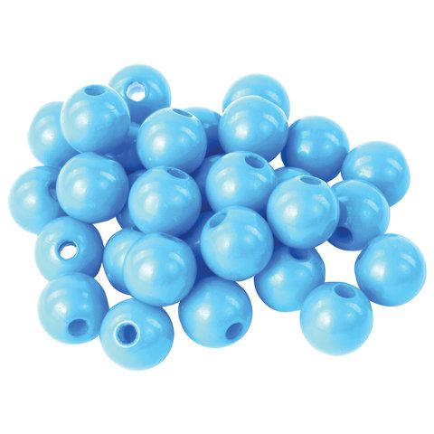 Бусины для творчества ШАРИКИ, 8мм, 30г., бирюзовые, св.голубые, голубые, ОСТРОВ СОКРОВИЩ (вывод)