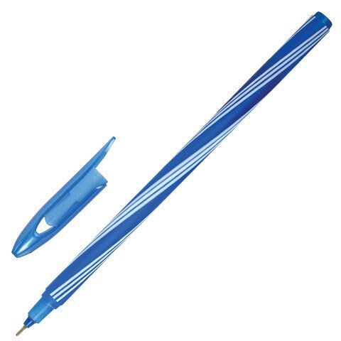 Ручка шариковая синяя игольчатый узел0,6мм линия 0,3мм STAFF CANDY NEON 1/50