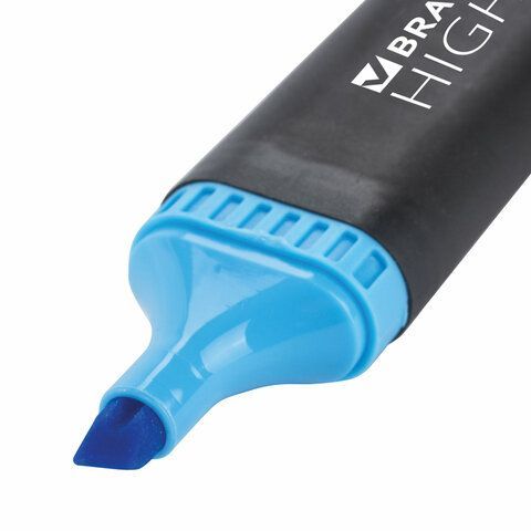 Текстмаркер голубой 1-5мм скошенный наконечник BRAUBERG CONTRACT 1/10