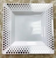 Тарелка пластиковая квадратная 165х165мм серебряный декор Complement (6шт) 1/20
