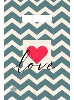 Пакет с вырубной ручкой (20х30)-30 Влюбленность Тико 100/3000