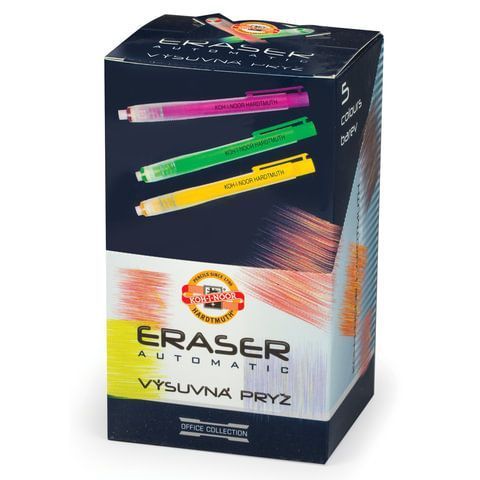 Ластик 132х15х15мм выдвижной KOH-I-NOOR белый, пласт.держат.ассорти,нат.каучук 1/12 Ластик 132х15х15мм выдвижной KOH-I-NOOR белый, пласт.держат.ассорти,нат.каучук 1/12