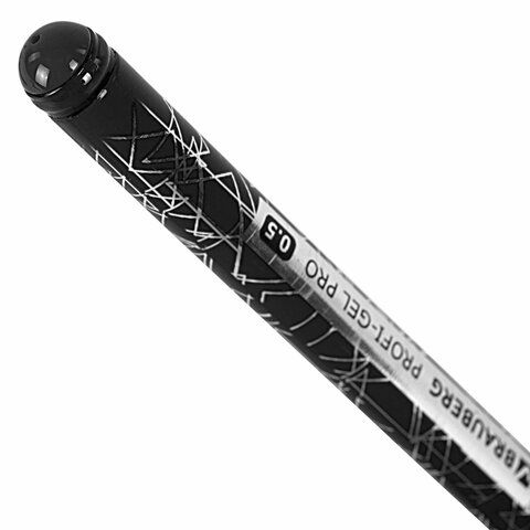 Ручка гелевая черная 0,5мм линия 0,4мм Brauberg Profi-Gel PRO 1/12