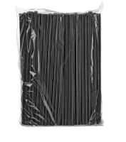 Трубочки для коктейля, смузи 240х10 прямые черные (250шт) 1/13 