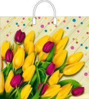 Пакет с пластмассовыми ручками (35х38)-90 Ля Фам 10/100 