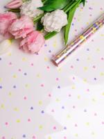 Ролик 70см х8м пленка полипропилен с рисунком Конфетти микс 1/10