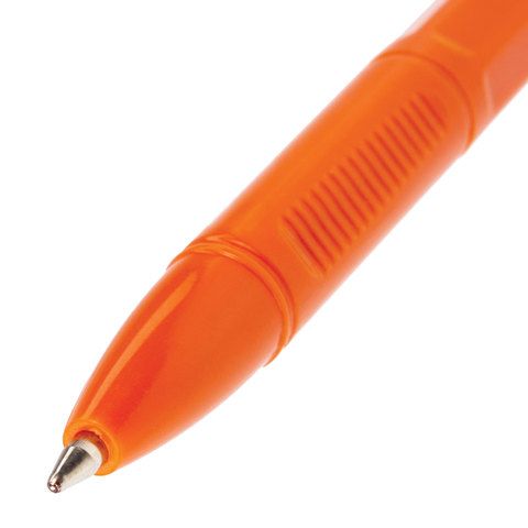 Ручка шариковая синяя узел 0,7мм линия 0,35мм корпус оранж BRAUBERG X-333 Orange 1/50/1000