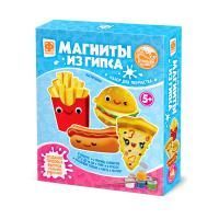 Набор для творчества магнит из гипса 4в1 Веселые фастфудики 1/20
