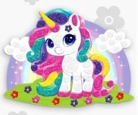 Аппликация стикерами на магните 15х20 см Сказочный единорожка 1/10