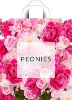 Пакет с петлевой ручкой (38х42)-37 Изобилие пионов ПНД Тико 50/300