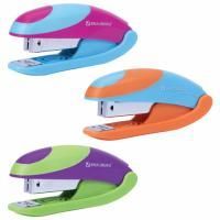 Степлер №24/6 26/6 до 20л ассорти с резиновыми вставками BRAUBERG MIX 1/12