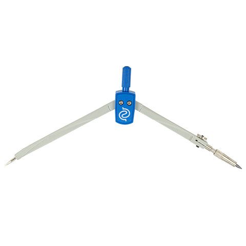 Циркуль 125мм для средних классов GLOBUS металлический, цвет ассорти, чехол ПВХ 1/24/48