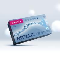 Перчатки смотровые нитриловые неопудренные NITRILE OPTIMA голубые S 50/1000