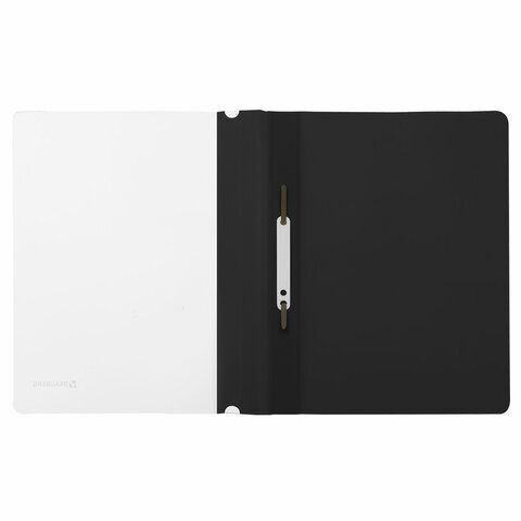 Папка скоросшиватель с прозр верхн лист BRAUBERG А4 черный 1/25/400