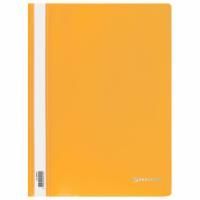 Папка скоросшиватель с прозр верхн лист BRAUBERG А4 желтый 1/25/400
