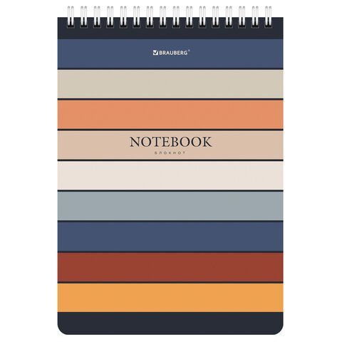 Блокнот 60л А5 146х205мм гребень, картон, клетка BRAUBERG Classic 1/4/80