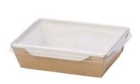 Крышка для контейнера 800мл 220х140х13.5мм ECO OpSalad прозр плоская 50/400