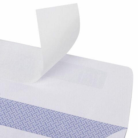 Конверты Е65 110х220мм отрывная полоса STRIP Куда-Кому внутр.запечатка BRAUBERG 100/1000