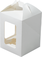 Коробка для куличей с окном 160х160х200мм на белый OSQ JUMPL M 25/150