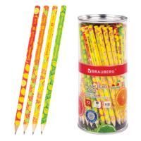 Карандаш ч/гр НВ дерево корпус ассорти FRESH ZONE BRAUBERG 1/72