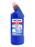 Средство жидкое 750мл чистящее для уборки туалета ЧИСТИН 3 в 1 содержит активный хлор 1/14