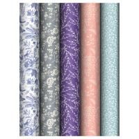 Бумага подарочная глянц 70х100см 80 г/м2 Grace Pattern MESHU 1/50