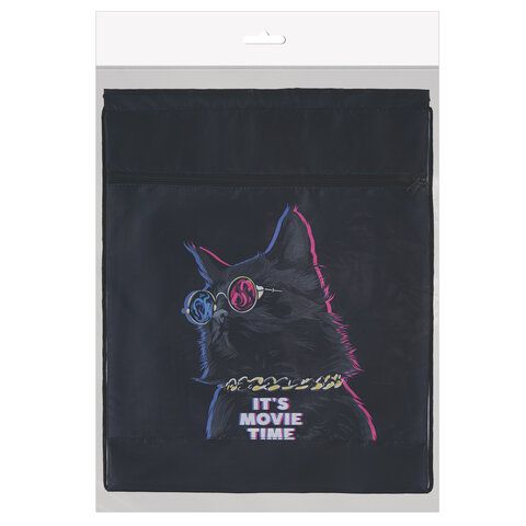 Мешок для обуви 47х37см с петлей карман на молнии Movie time BRAUBERG