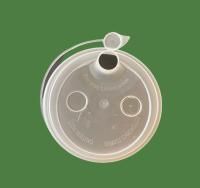 Крышка для бумажных стаканов d 80 мм с питейником флип-топ прозрачная матовая 50/1000