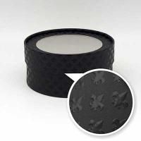 Коробка шайба с прозр. крышкой 16х6,5см черный лен