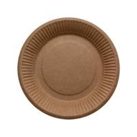 Тарелка картон d-180 крафт ПС 100/1000