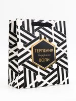 Пакет подарочный бумажный (23х27х11,5) ламинир Пожелания 1/200