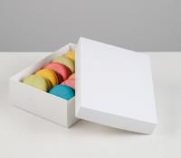 Коробка без окна 165х125х52мм картонная белая 1/5/200