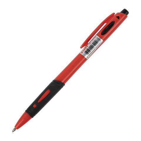 Ручка шариковая автоматическая с грипом STAFF College BP-16 Neon, СИНЯЯ, ассорти, 0,35 мм, 143750