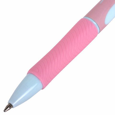 Ручка шариковая автомат синяя узел 0,7мм Brauberg Pastel 1/40