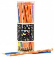 Карандаш ч/гр НВ заточенный трехгранный дерев LOREX CRAZY NEON 1/48