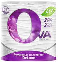 Полотенца бумажные бытовые рулон 2-сл 2шт х12м OVA 1/24 Полотенца бумажные бытовые рулон 2-сл 2шт х12м OVA 1/24