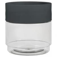 Банка универсальная 0,5л пластик черный Asti 1/24