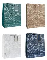 Пакет подарочный бумажный (18х23х10) Шеврон 1/12