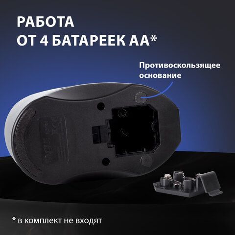 Точилка электрическая питание от 4 батареек АА спиралевидное лезвие JET Brauberg 1/12