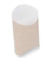 Коробка бумажная для картофеля фри 110х54х111мм крафт ламинированный OSQ Fry М 50/900