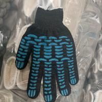 Перчатки ПВХ 5-нитка 10класс волна черные 10/250