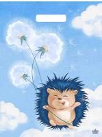 Пакет с вырубной ручкой (31х40)-60 Ежик с одуванчиком Тико 50/500