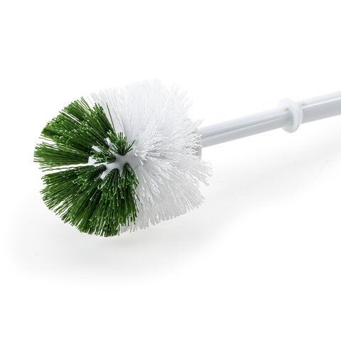 Ерш для унитаза ЛЮБАША, с подставкой, пластик,  белый (клиент)