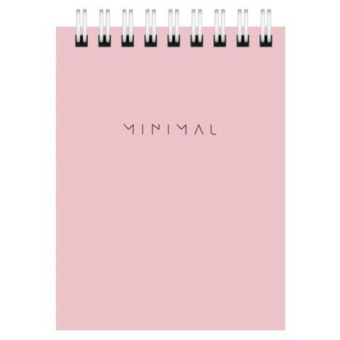 Блокнот 40л А7 75х105мм гребень клетка BRAUBERG Minimal Pastel 1/120