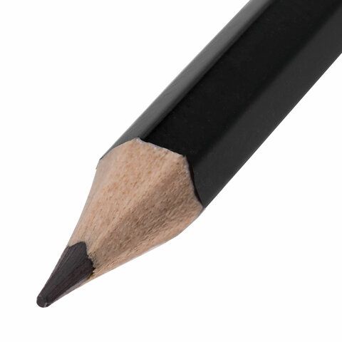 Карандаш ч/гр НВ черный заточ. карт. упак. BRAUBERG Fine Line Файн Лайн 1/100/3000