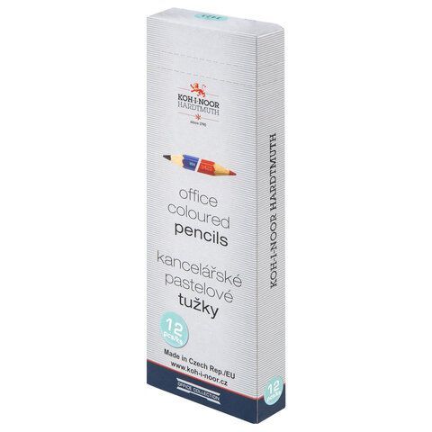 Карандаш двухцветный утолщённый KOH-I-NOOR 1шт красно-синий грифель 3,8мм (клиент)