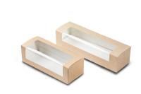 Коробка для сладостей с окном 200х80х60мм OSQ SWEET SHOW BOX 25/300