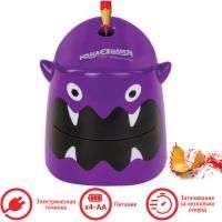 Точилка электрическая ЮНЛАНДИЯ "Монстрик", питание от 4 батареек АА, доп. сменное лезвие 1/12/48